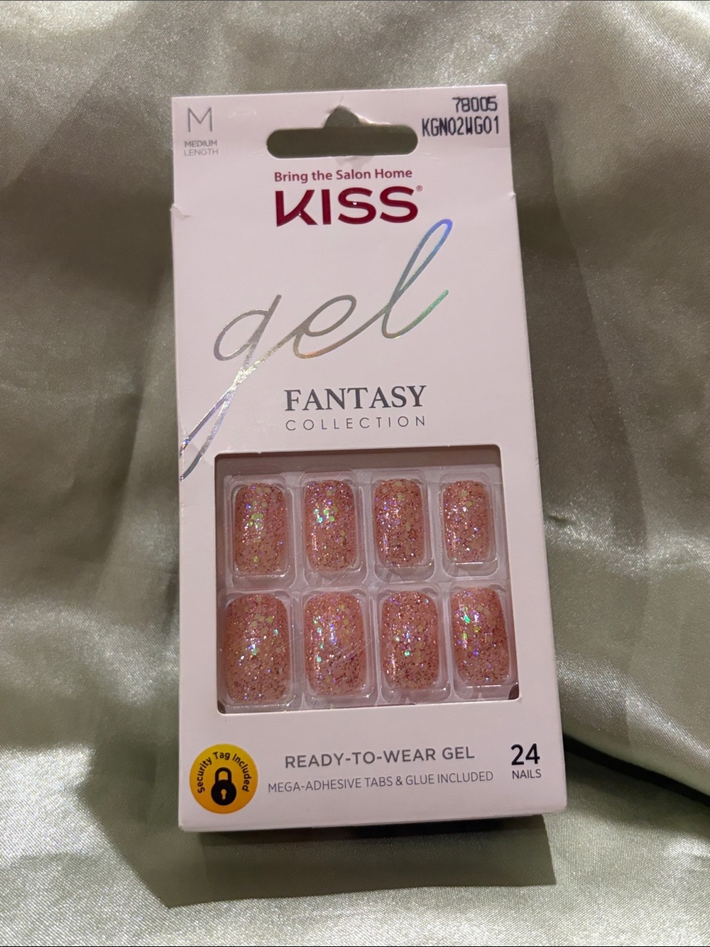 KISS Gel Fantasy Collection Ready-to-Wear Nails - Pink Glitter